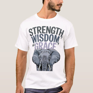 Elephant 'Strength, Wisdom, Grace' Art T-Shirt