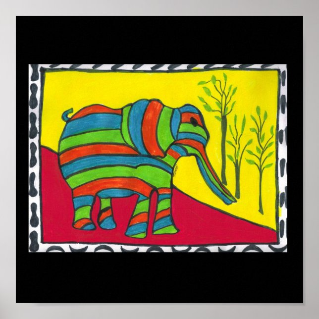 Elephant stroll Canvas print (Front)