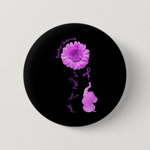 Elephant Sunflower Faith Hope Fight Love Overdose  6 Cm Round Badge