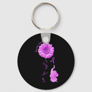 Elephant Sunflower Faith Hope Fight Love Overdose Key Ring