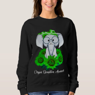 Elephant Sunflower Organ Donation Awareness Costum Sweatshirt