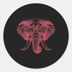 Elephant Sungles American Footbyll Thanksgiving Ga Classic Round Sticker