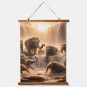 Elephant Sunrise Tapestry 