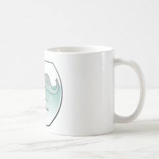Elephant Swimming around in Goldfish Bowl Coffee Mug