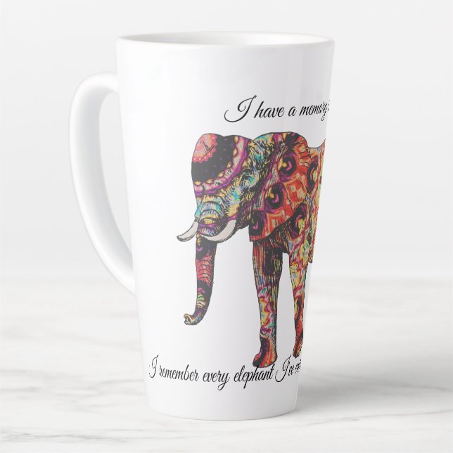 Elephant Tall Mug (Left Angle)