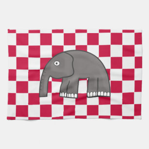 elephant tea towel