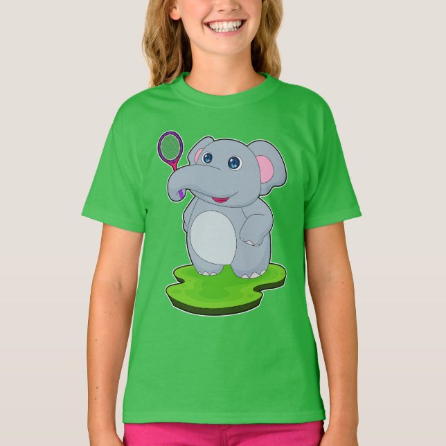 Elephant Tennis Tennis racket T-Shirt (Front)