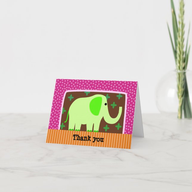 Elephant Thank You Card (Front)