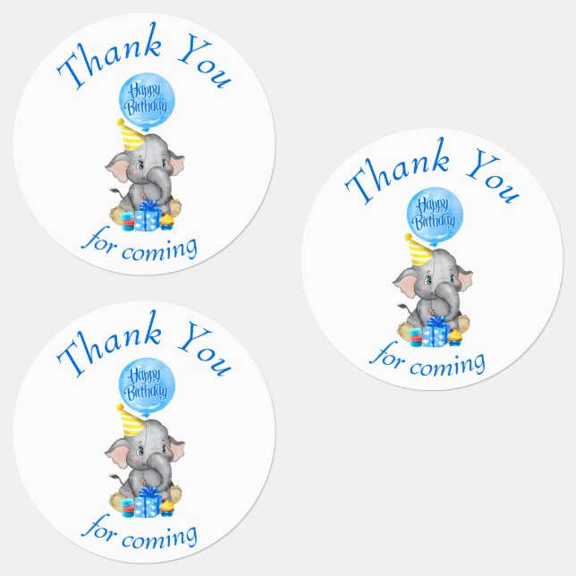 Elephant thank you  Labels (Group)