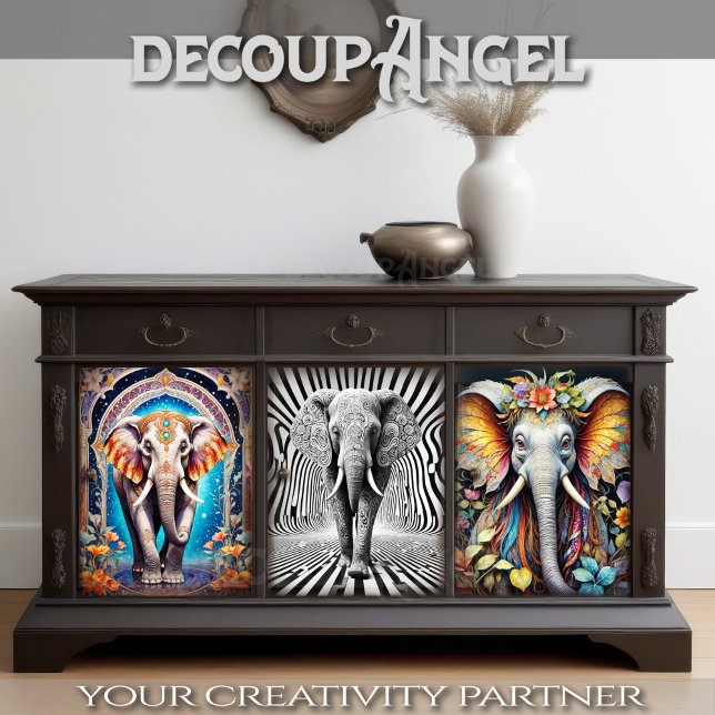 Elephant Theme Set - Decoupage -  Wrapping Paper Sheet (Creator Uploaded)