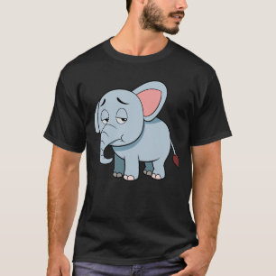 Elephant Tired, Cute Cartoon Elephant T-Shirt