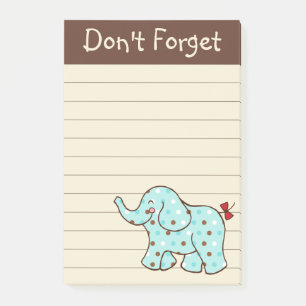 Elephant To Do List Grocery Post It Notes Gift