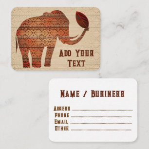 Elephant Tribal Art Design Business Card