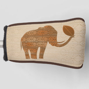 Elephant Tribal Art Design Golf Head Cover