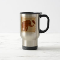 Elephant Tribal Art Design Travel Mug