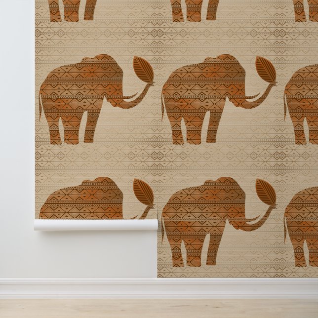 Elephant Tribal Art Design Wallpaper (Application)