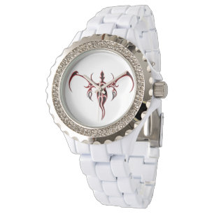 Elephant Tribal Tattoo - red and black Watch