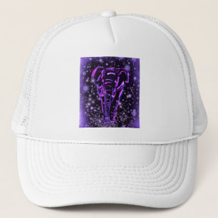 Elephant Trucker Hat At Starry Night