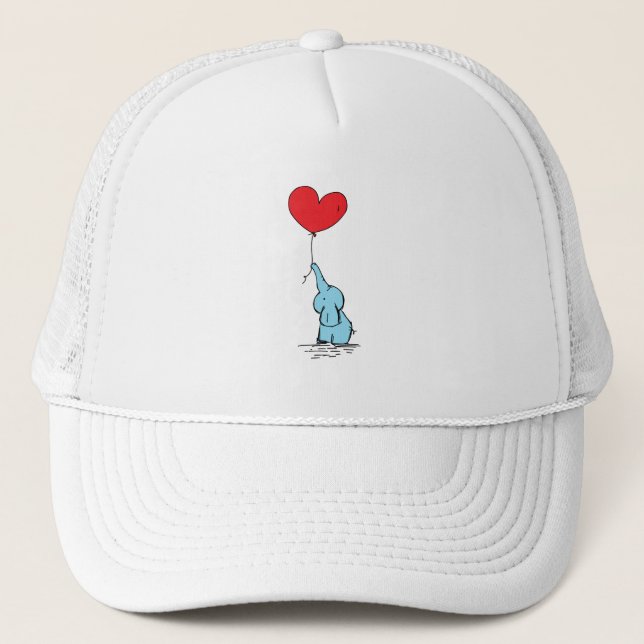 Elephant Trucker Hat –Safari Animal Gift for kids (Front)