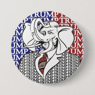 Elephant Trump 7.5 Cm Round Badge