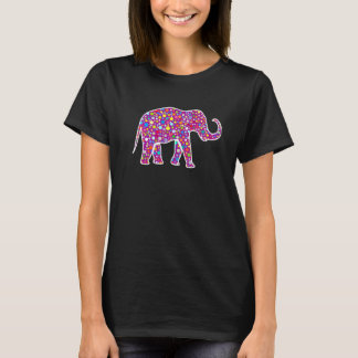 Elephant Trunk Up Colorful Dot Graphic Men Women   T-Shirt