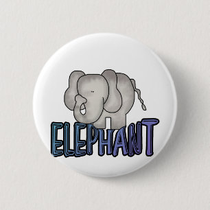 Elephant Tshirts and Gifts 6 Cm Round Badge