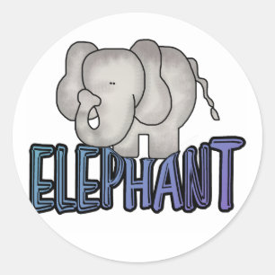 Elephant Tshirts and Gifts Classic Round Sticker