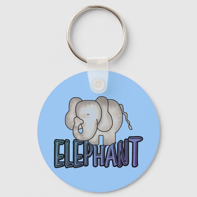 Elephant Tshirts and Gifts Key Ring (Front)