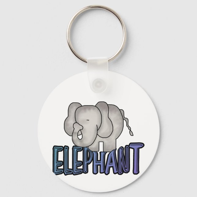 Elephant Tshirts and Gifts Key Ring (Front)