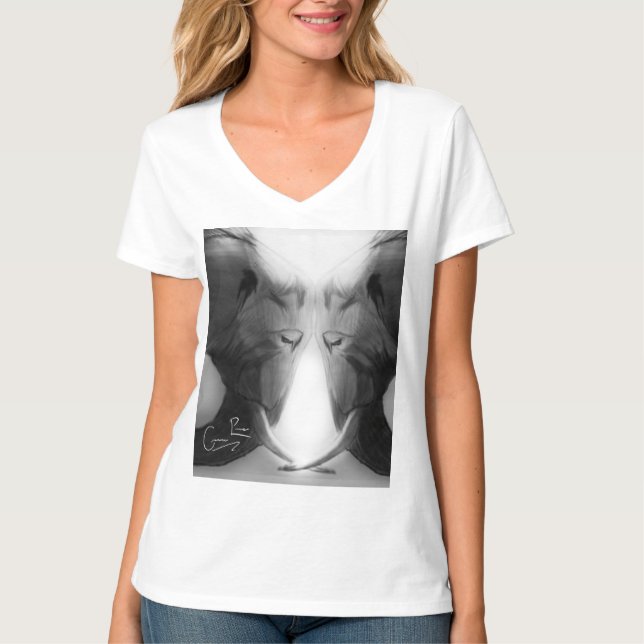 Elephant V-Neck T-Shirt (Front)