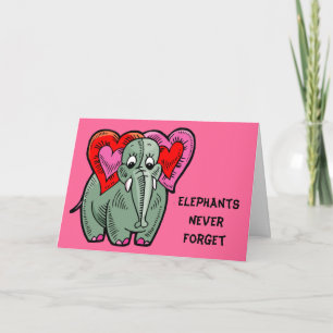 Elephant Valentine Card