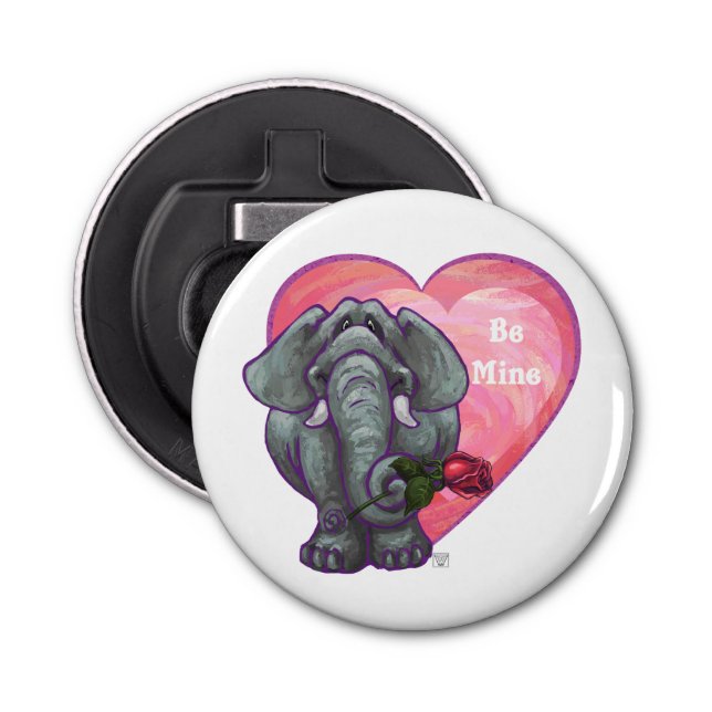 Elephant Valentine's Day Bottle Opener (Front)