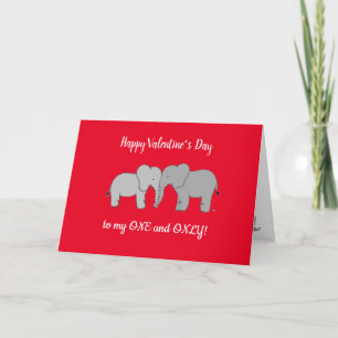 Elephant Valentine's Day Card