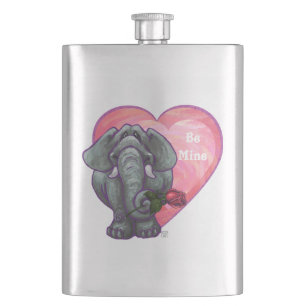 Elephant Valentine's Day Hip Flask
