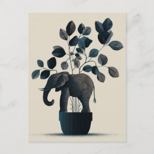 ELEPHANT VASE #1 POSTCARD