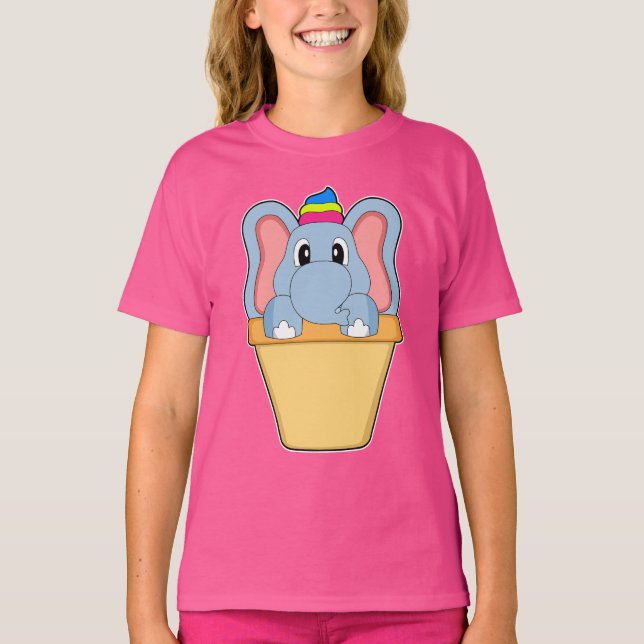 Elephant Waffle ice cream T-Shirt (Front)
