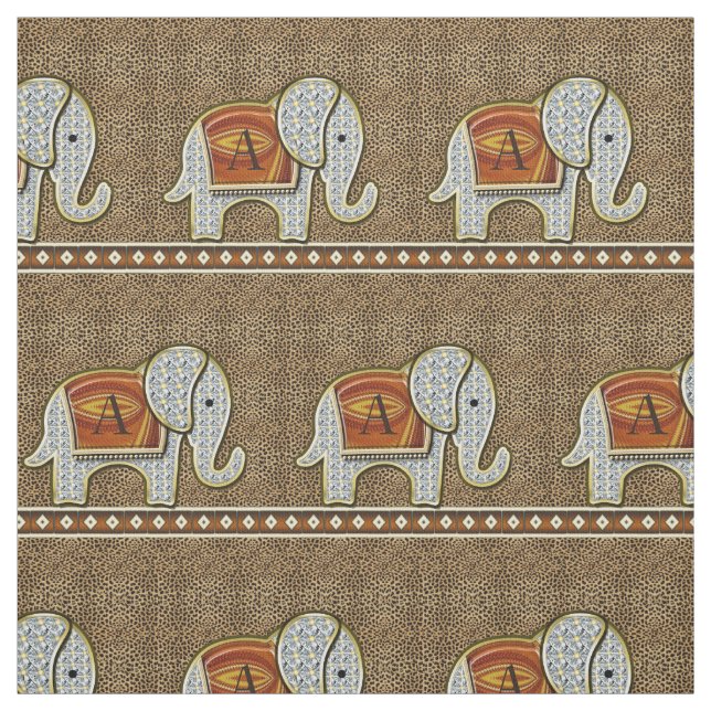 Elephant Walk Monogram Hot Cheetah Fabric (Swatch)