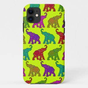 Elephant Walk pattern tiles design Case-Mate iPhone Case
