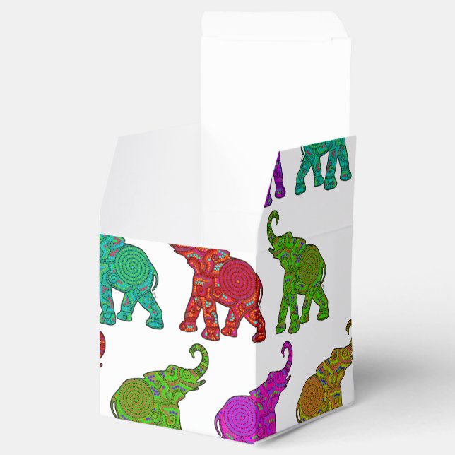 Elephant Walk pattern tiles design Favour Box (Opened)