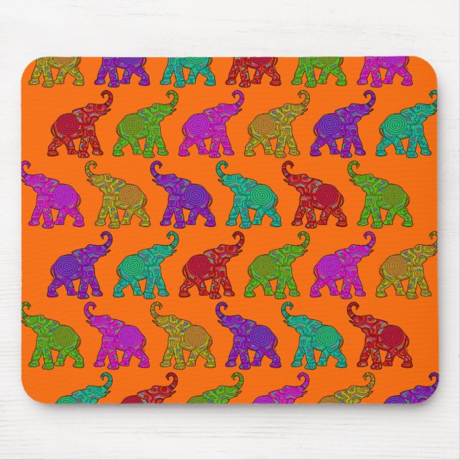 Elephant Walk pattern tiles design Mouse Pad (Front)