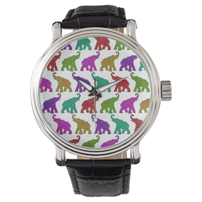 Elephant Walk pattern tiles design Watch (Front)