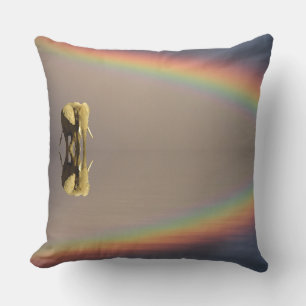 Elephant, Water & Rainbow, Kenya Cushion