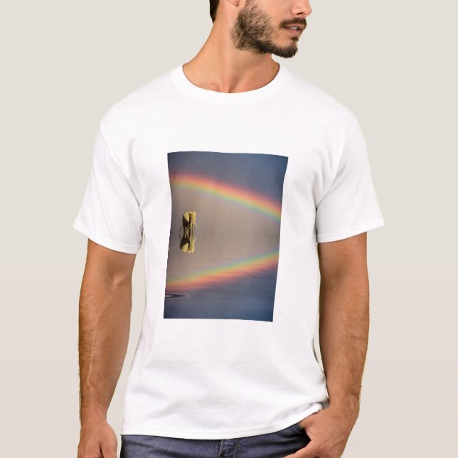Elephant, Water & Rainbow, Kenya T-Shirt (Front)