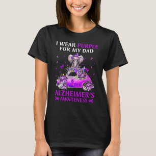 Elephant Wear Purple For My Dad Alzheimer's Dement T-Shirt