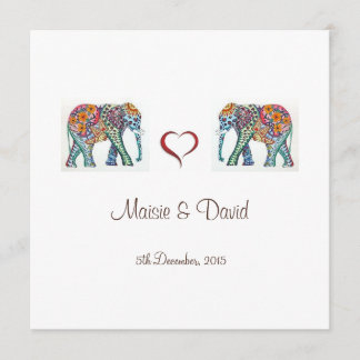 Elephant Wedding Invitation
