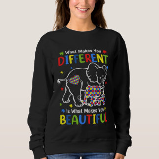 Elephant What Makes You Different Autism Awareness Sweatshirt