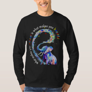 Elephant What Makes You Different Autism Awareness T-Shirt