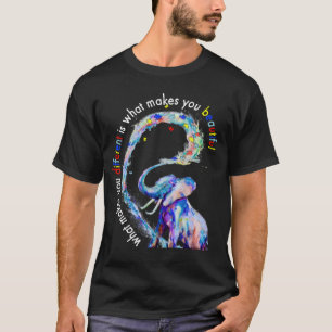 Elephant What Makes You Different Autism Awareness T-Shirt