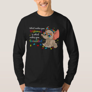 Elephant What Makes You Different Autism Awareness T-Shirt