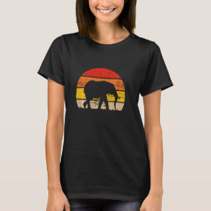 Elephant Wild Africa Safari Jungle Sunset Retro Vi T-Shirt